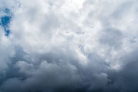 The blue sky is covered with beautiful clouds. The sky before the rain.