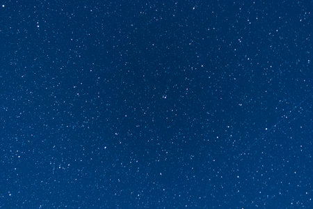 The night sky traces of a falling meteorite.の写真素材