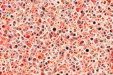 Abstract red fibers closeup illustration. Seamless texture. Design pattern for background.