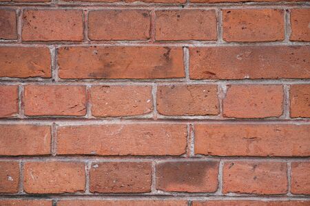 Wall of red brick photo closeの写真素材
