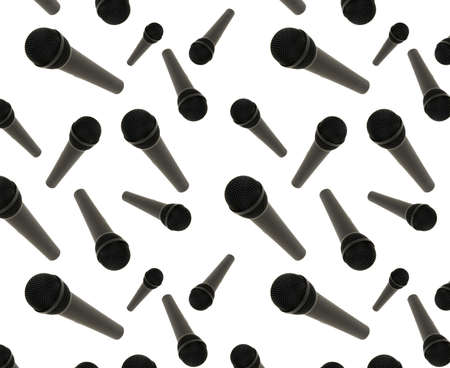Microphone. Microphone pattern on a white background.の写真素材