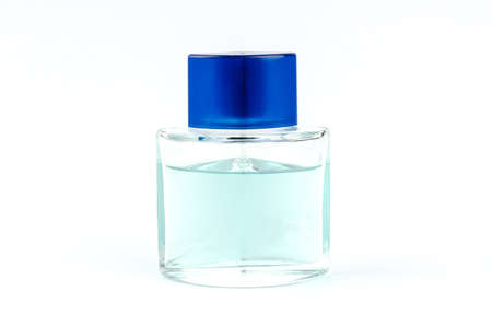 Bottle of men's perfume on a white background.の写真素材