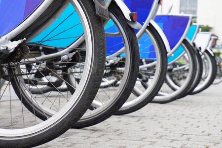 wheel of bicycle  on a background bicycles