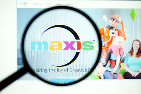 Los Angeles, California, USA - May 31 2020 : Official website of MAxis . Homepage of firm
