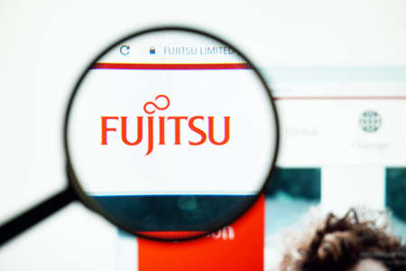 Los Angeles, California, USA - May 31 2020 : Official website of Fujitsu. Homepage of firm