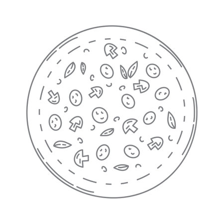 pizza icon thin line icon. Single icon. Vector illustration.のイラスト素材