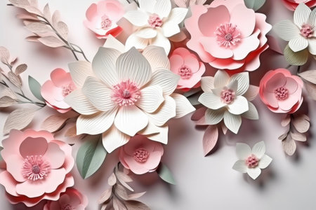 beautiful flower arrangement in pastel colors. Perfect for weddings, holidays and other occasions. will make a lasting impression. illustration created by Generative AIの素材