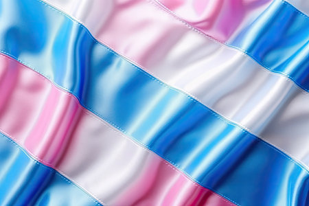 Make a powerful statement with this background displaying the iconic transgender flag. Representing progress, pride, and the fight for transgender rights, LGBT community. illustration created by Generative AIの素材