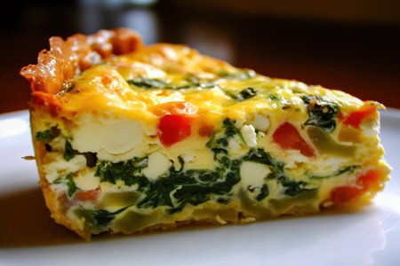 Indulge in the flavors of Spain with our homemade vegetable frittata. Bursting with colorful vegetables and eggs, this dish is lovingly prepared in a frying pan. Savor the taste of Spain right on your plate. illustration created by Generative AIの素材