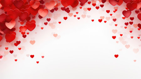 Step into an atmosphere of love with our stylish Valentine's Day background, featuring red hearts. The dreamlike celebration and sparkling romance create an elegant backdrop for your heartfelt projects.の素材