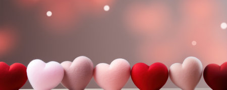 Celebrate Valentine's Day with dreamlike elegance using our festive background, adorned with red, pink and white hearts. The stylish sentiments and imaginative atmosphere create a captivating canvas for your creative projects.の素材