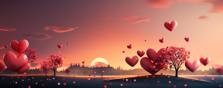 Indulge in the celebration of affection with our Valentine's Day background, adorned with pink hearts. The stylish design and festive ambiance provide an elegant backdrop for your creative expressions.の素材
