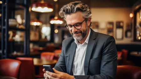 Immerse yourself in the aura of accomplished entrepreneurship portrayed by this successful middle-aged businessman. His leadership charisma and corporate achievements define him as a seasoned leader in the business domain.の素材