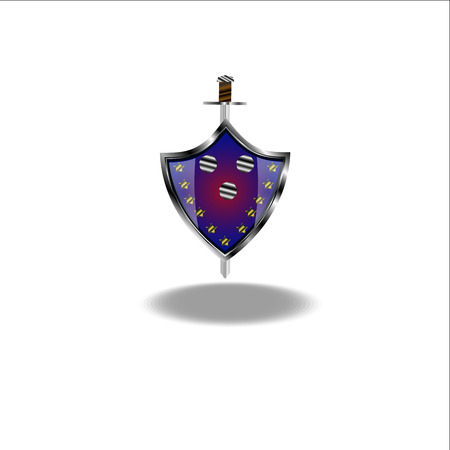 illustration Sword and Shieldのイラスト素材