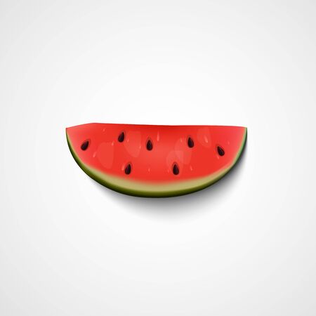 Watermelon half slice isolated. Vector illustration. Summer symbol for web design, logo, appのイラスト素材