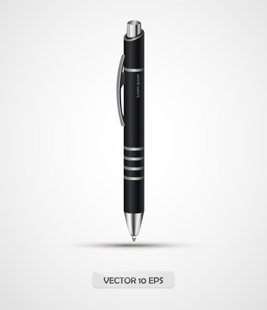 Pen icon isolated. Vector illustration. Pen stand. white backgroundのイラスト素材