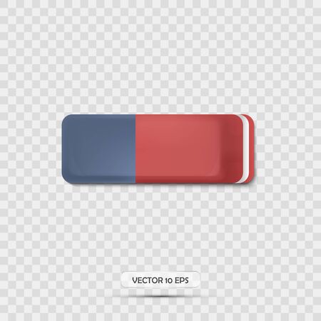 Eraser icon realistic. 3d icon. Vector illustration.のイラスト素材