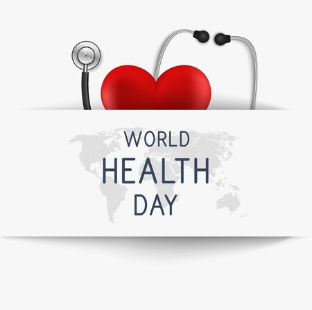 World Health day. Web banner. Vector illustration.のイラスト素材