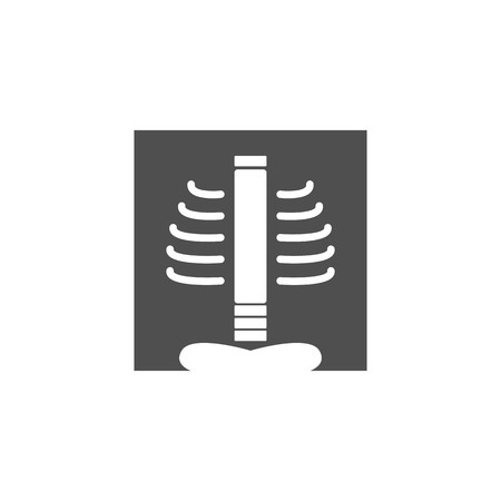 X-ray Vector Icon. Flat Icon Isolated on the White Background.のイラスト素材