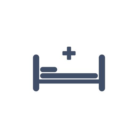 hospital bed. Medical icon. Isolated on white. Vector illustrationのイラスト素材