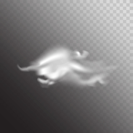 Cloud. Realistic cloud icon isolated on white. Overlay. Vector illustrationのイラスト素材