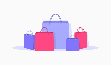 Shopping bags set.のイラスト素材