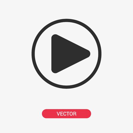 Play button isolated. Play icon. Vector illustrationのイラスト素材