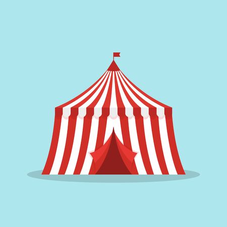 Circus tent. Flat illustration Circus tent. Vector illustrationのイラスト素材