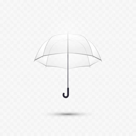 Transparent umbrella. Realistic transparent illustration. Vector iconのイラスト素材