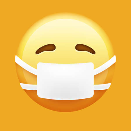 World pandemic. Face mask. Corona virus protection. Vectorのイラスト素材