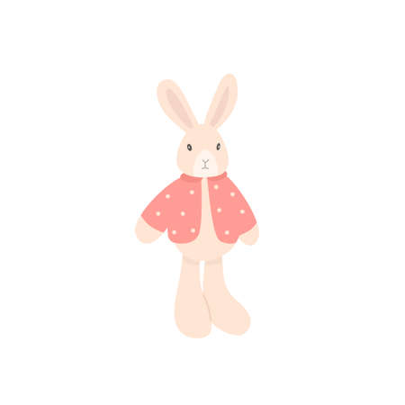 Rabbit. Bunny toy. Isolated on white. Vectorのイラスト素材