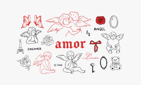 Amor. Valentines dayのイラスト素材