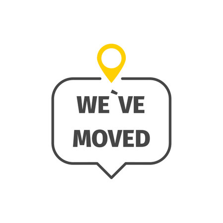 We have moved poster notification for customersのイラスト素材