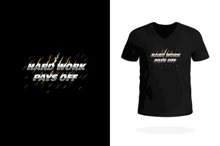 Grind mode t shirt with Hard Work Pays Off slogan. Perfect for those who never stop chasing success.のイラスト素材
