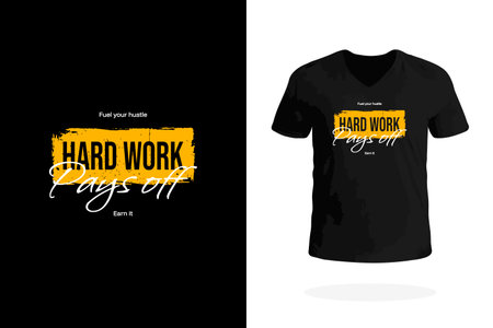Hard Work Pays Off goal crushing t shirt. Perfect for motivated individuals chasing success and dreams.のイラスト素材