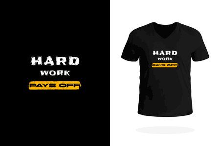 A motivational t-shirt for athletes and sports lovers who believe in the power of hard work.のイラスト素材