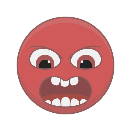 angry smileyのイラスト素材