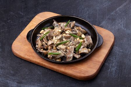 Boeuf à la Stroganoff. Russian foods style stew (stroganoff)の写真素材