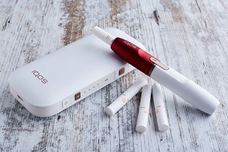 October 19.2019, HAMM, GERMANY: IQOS electronic cigarette of a new generation from the company...
