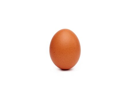 hen's egg isolated on white backgroundの写真素材