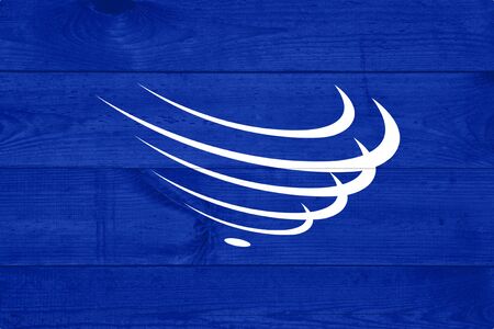 Flags Unasur on wooden planks.の写真素材