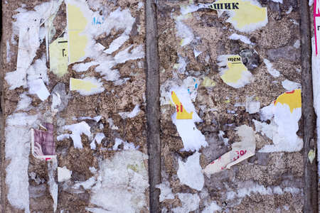Old posters. Torn posters. Ripped paper