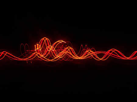 Abstract image of night traffic in the city.の写真素材