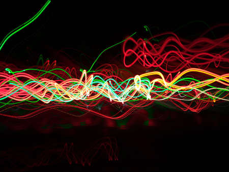Abstract image of night traffic in the city.
