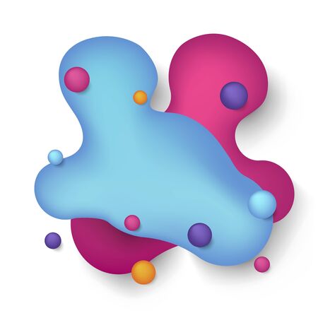 Abstract vector of bright fluid splash template for logo or poster. Colorful background with negatice spaceのイラスト素材