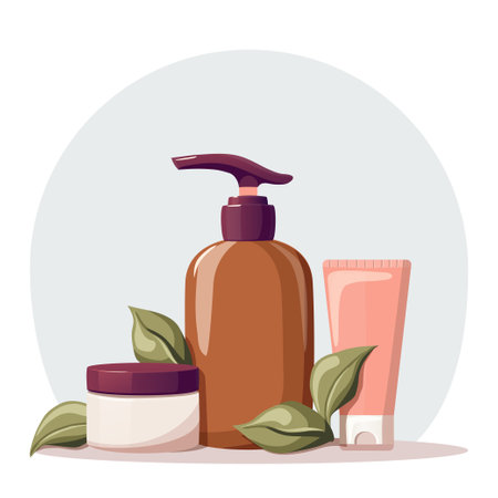 Wellness and spa still life concept, vector mockupのイラスト素材