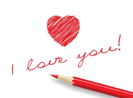 I love you! (Message).のイラスト素材