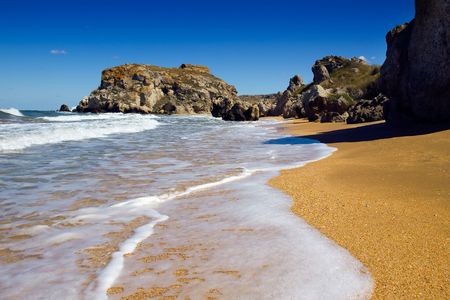 Wild seashore.の写真素材