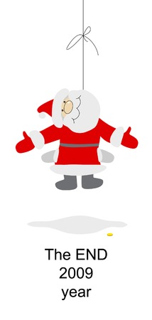 The END 2009 year (black humor card).のイラスト素材