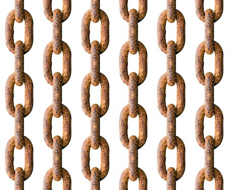 Rusted chain seamless backdrop - pattern for continuous replicate.の写真素材